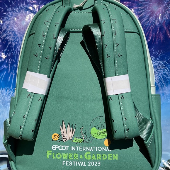 2023 Disney Parks EPCOT Flower & Garden Festival Figment Loungefly Backpack - Picture 2 of 5